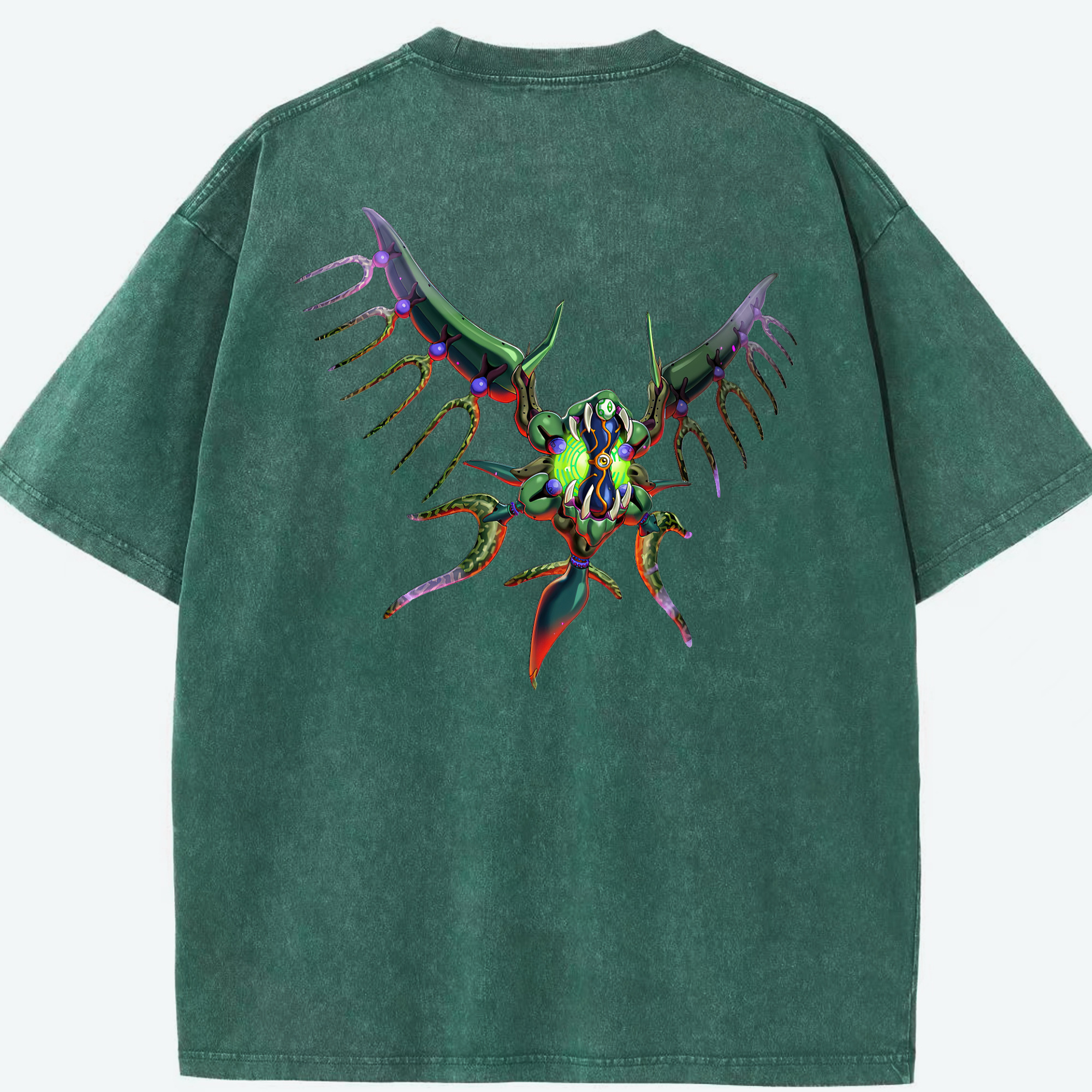 （画像用） 遊☆戯☆王 Yu-Gi-Oh! 綿100% ヴィンテージ風 半袖Tシャツ（背面プリント）